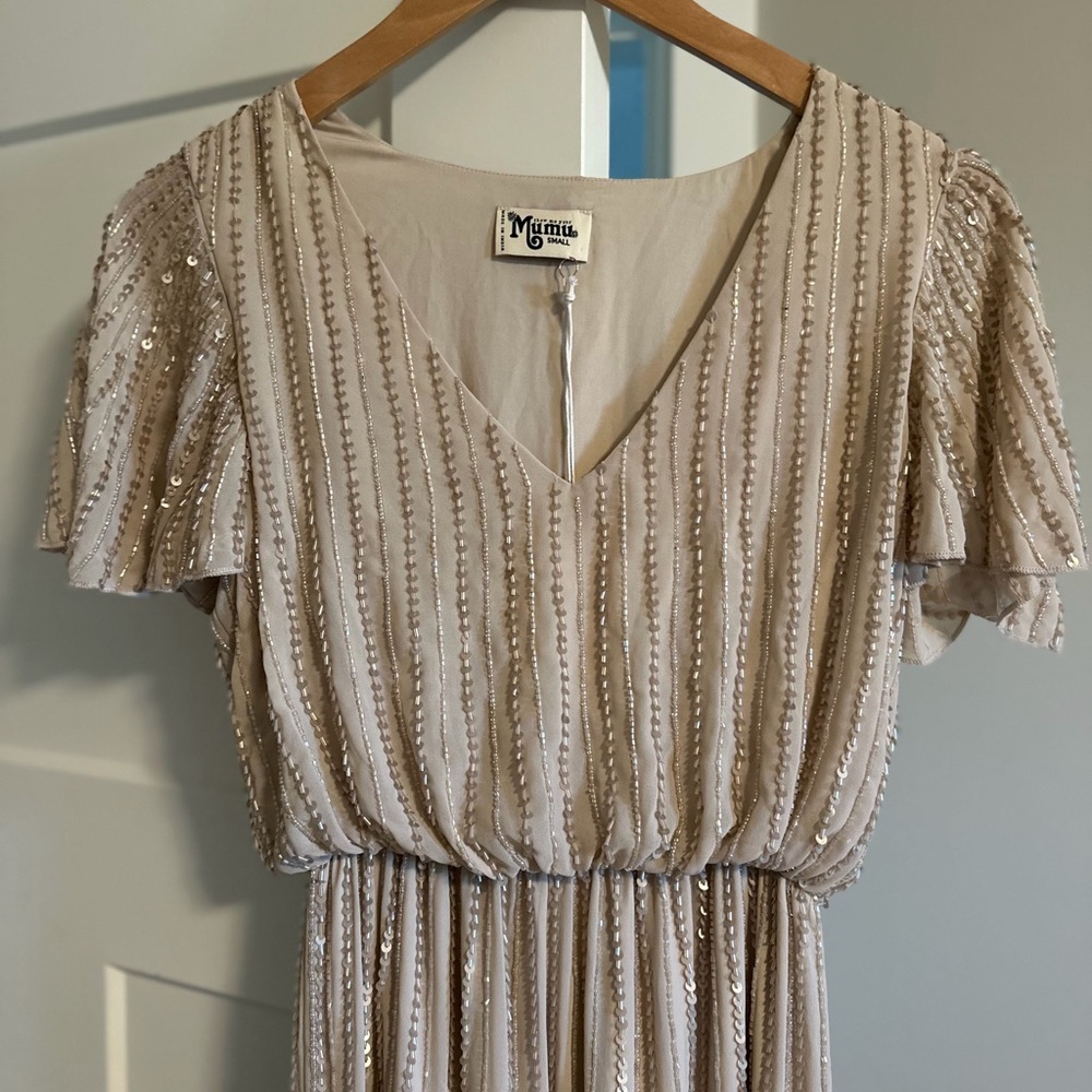 Show Me Your Mumu Wedding Bridesmaid Maxi Dress – Sequin Stripe – Small